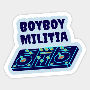 Boyboy Militia - Vinyl collection (blue) Sticker